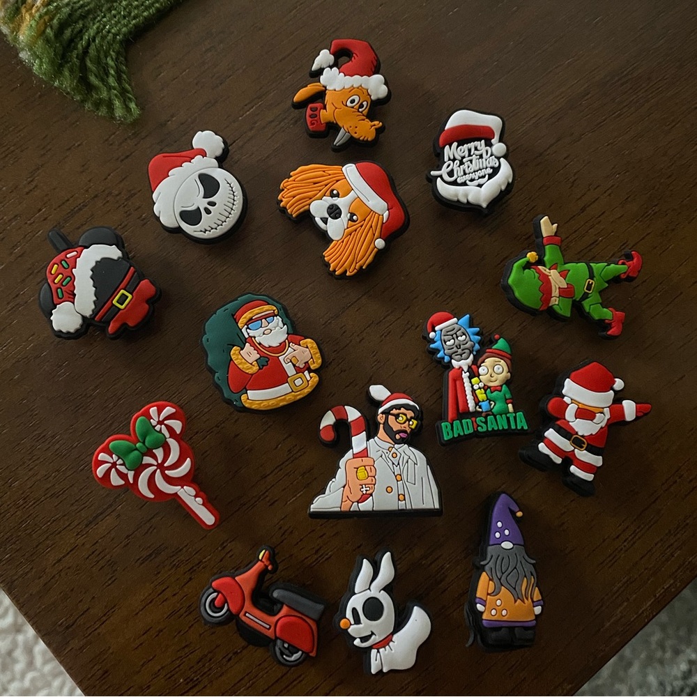Christmas croc charm lot